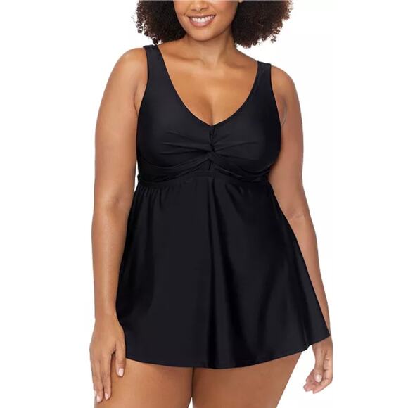 Raisins Curve Black Lucia Swimdress One Piece Swim Dress 22W NWT - Picture 3 of 5